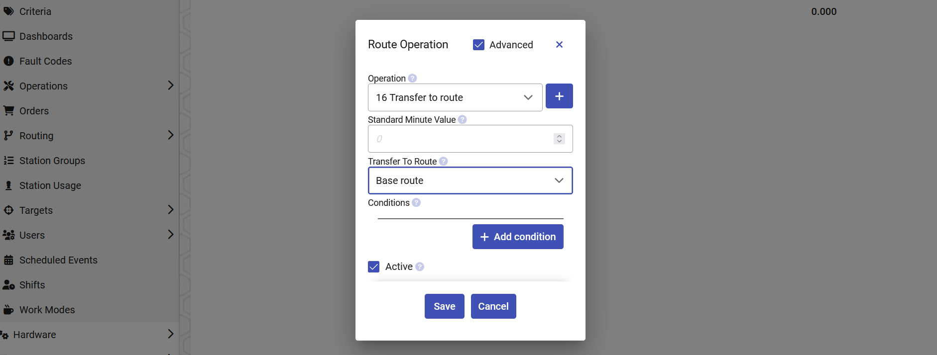 Bundle Tracking - Set route to transfer to