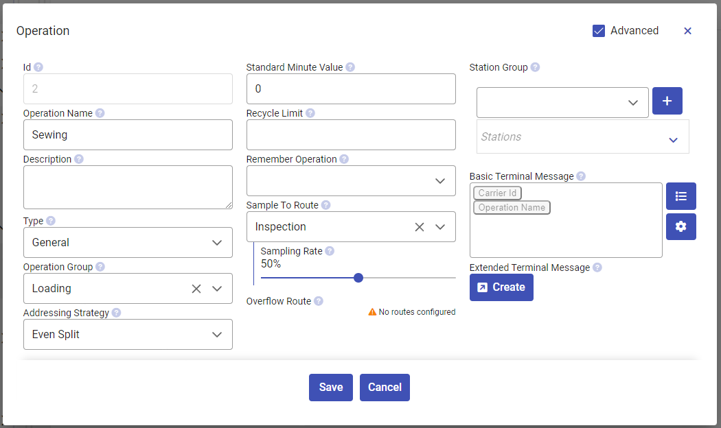Setting the Sampling Options
